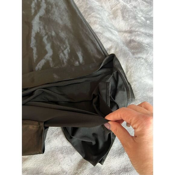 Revolve SER.O.YA Dress Womens Size XXS Black Maxi Cutout Strapless Long Slit - Picture 6 of 11